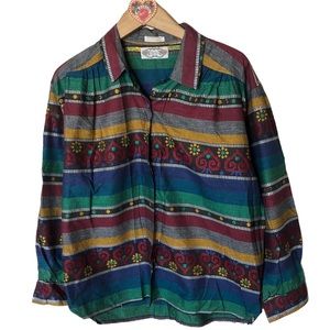 Vintage Colorful woven stripe Lurex Albuquerque Shirt Angelique Imports …
